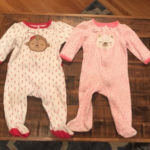 🐵 Cotton Zip-Up Sleepers 🐻